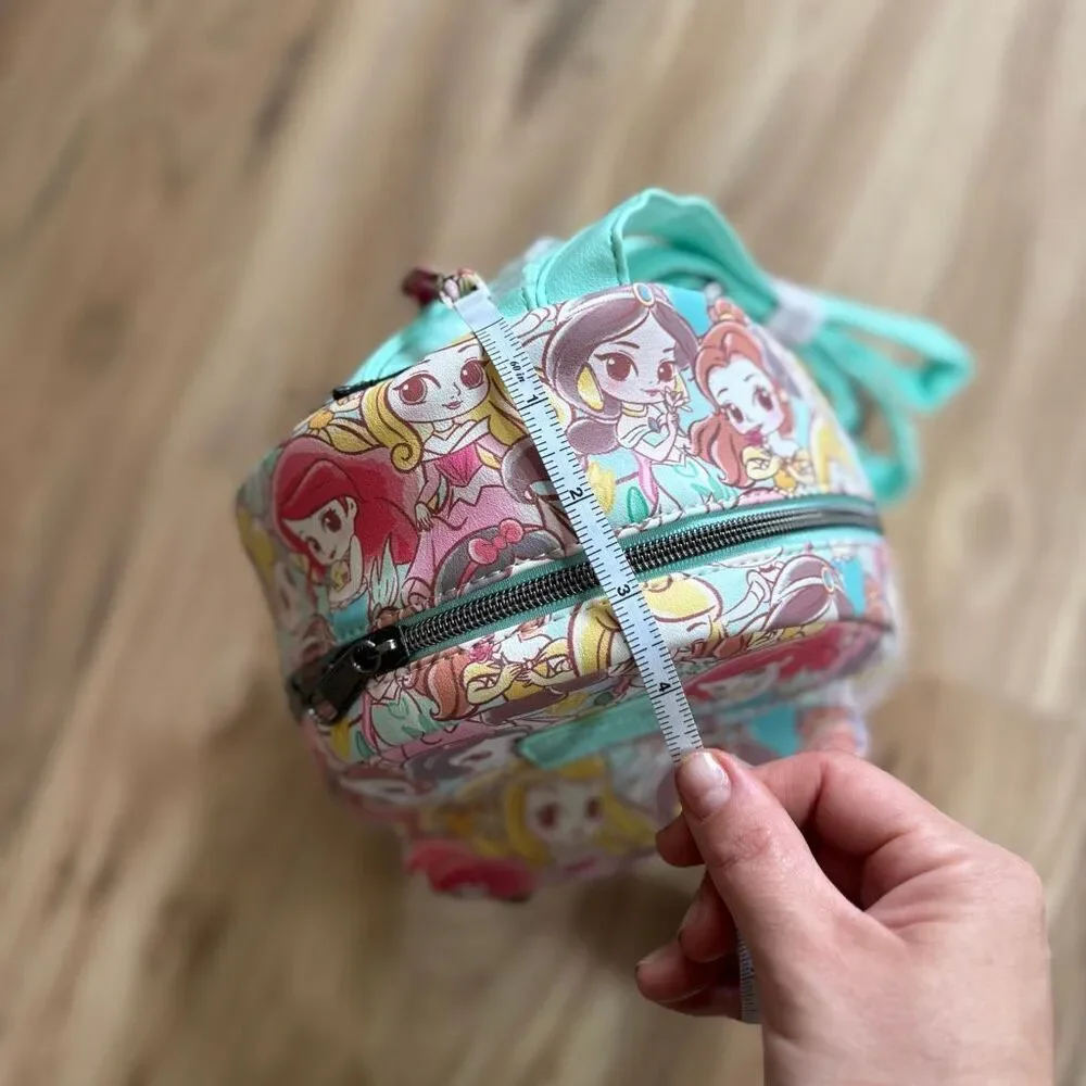 NWT Loungefly Womens Multicolor Disney Chibi Princess Mini Backpack Bag